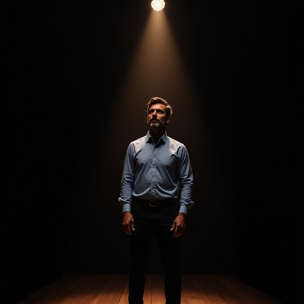 Professionista che supera l'ansia da palcoscenico durante un esercizio pratico